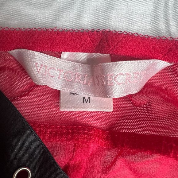 Victoria’s Secret Sheer Lace Red Slip Nightgown‎ Medium - Picture 4 of 6